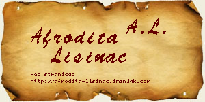 Afrodita Lisinac vizit kartica